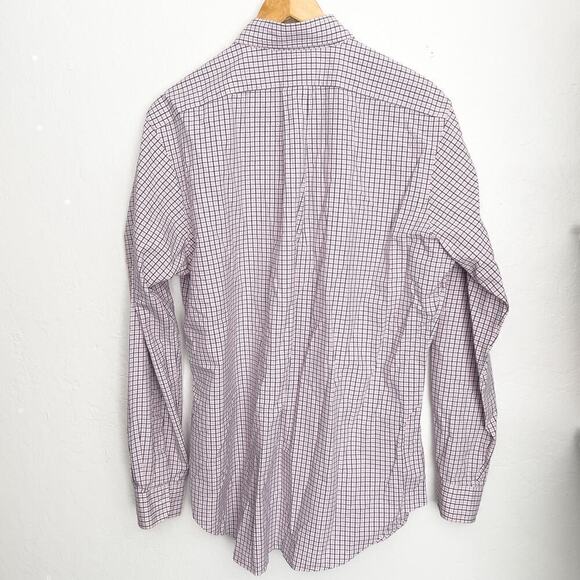 Ralph Lauren Window Pane Checkered Plaid 16 34/35 Button Down Shirt Pink Blue - Picture 5 of 6
